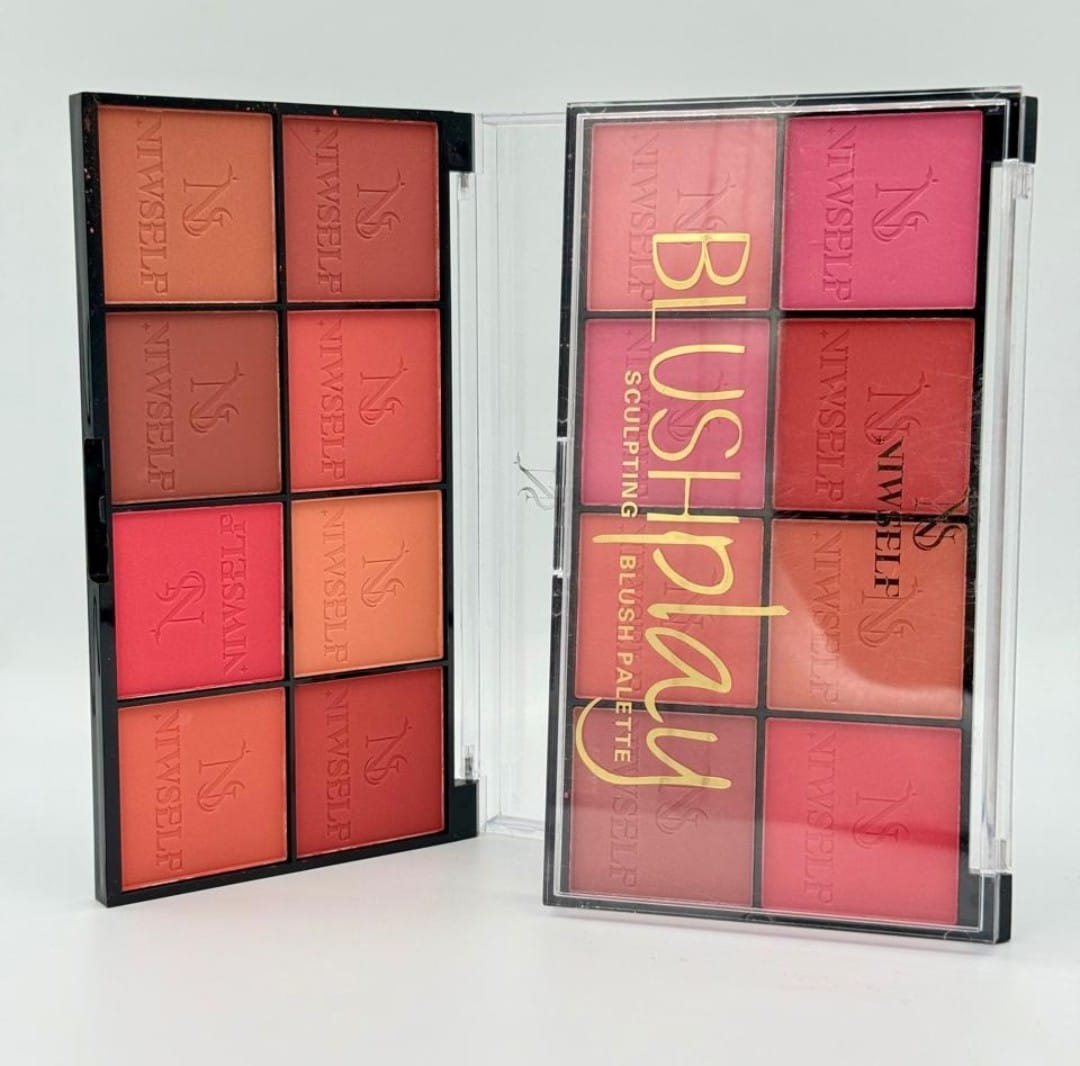Matte Mineral Blush Palette with 8 Colors, Waterproof and Long-Lasting, Professional Facial Beauty Makeup