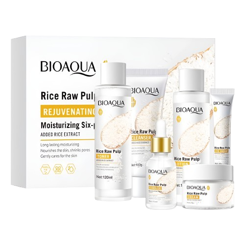BIOAQUA Set of 5 Rice Raw Pulp Skin Whitening Series